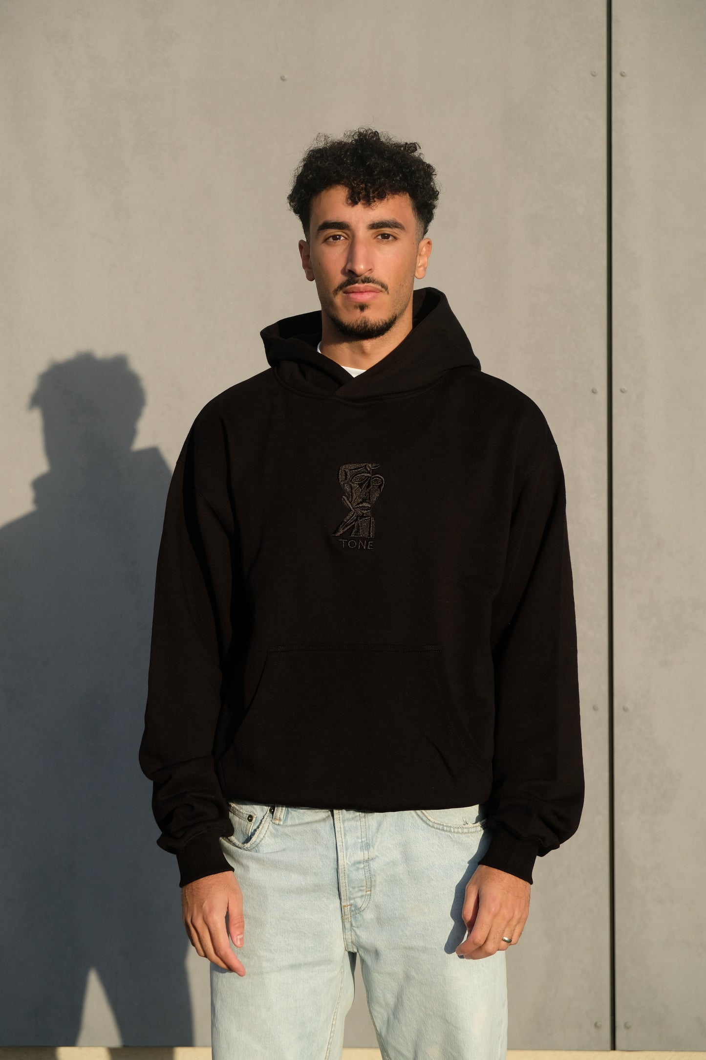 HOODIE ART TON SUR TON NOIR