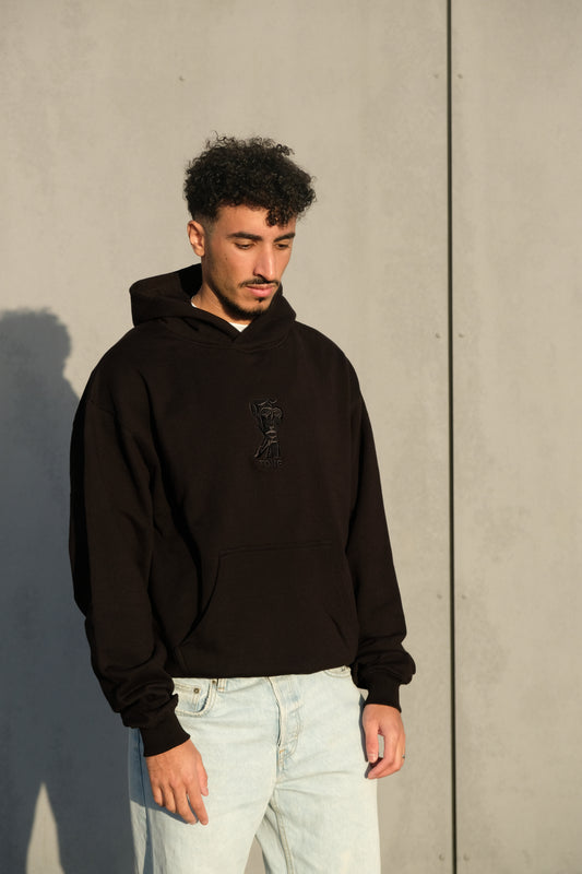 HOODIE ART TON SUR TON NOIR